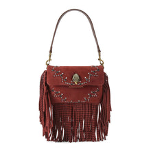 Wine Oxford Fringe Bag