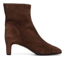 Ankle boot heel 5 split suede sigaro