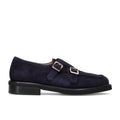 LUCA GROSSI: Women's double buckle shoe in water-repellent suede leather with rubber sole