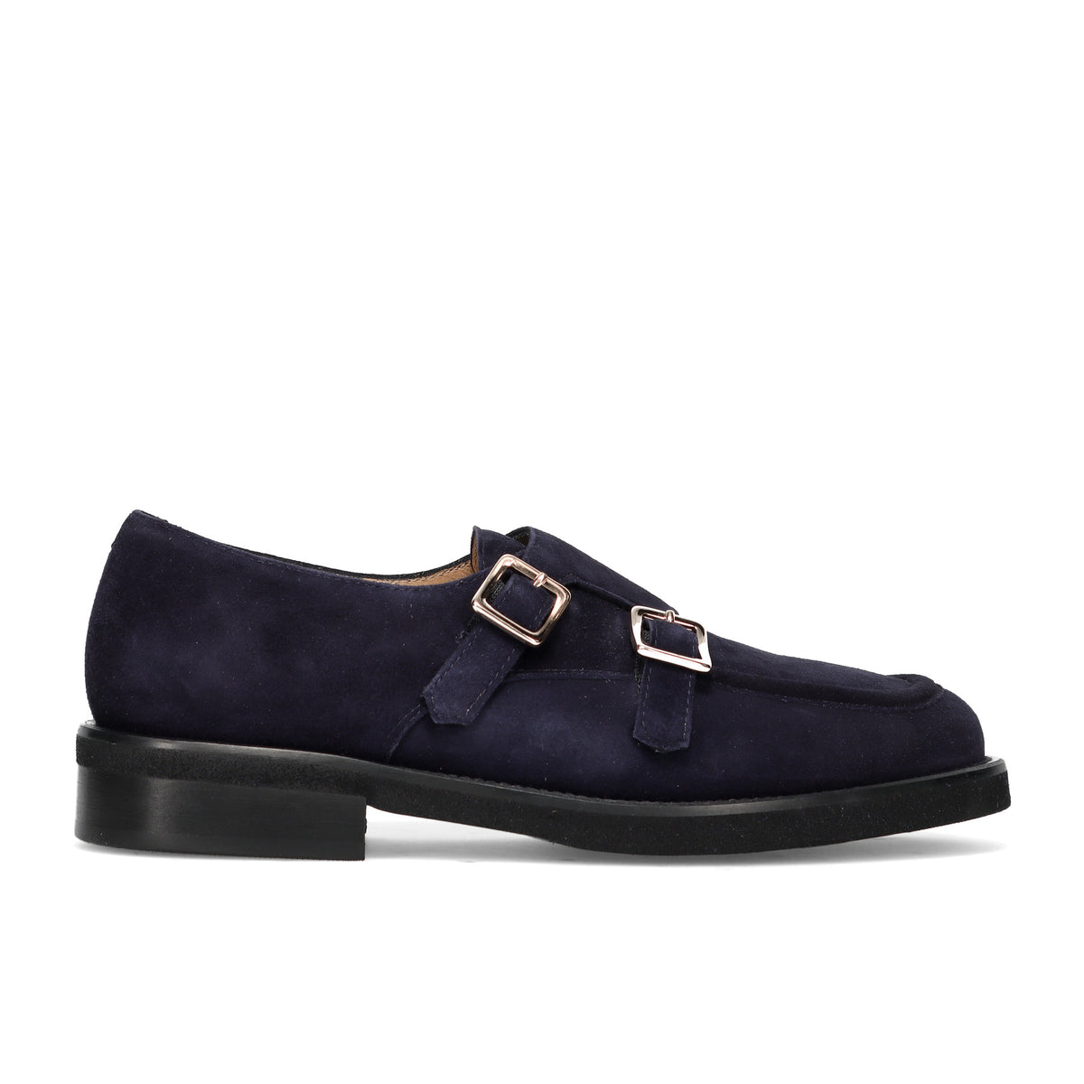 LUCA GROSSI: Women's double buckle shoe in water-repellent suede leather with rubber sole