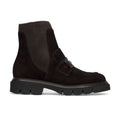 LUCA GROSSI: Women's ankle boot in water-repellent brown suede with elastic gusset and horsebit detail