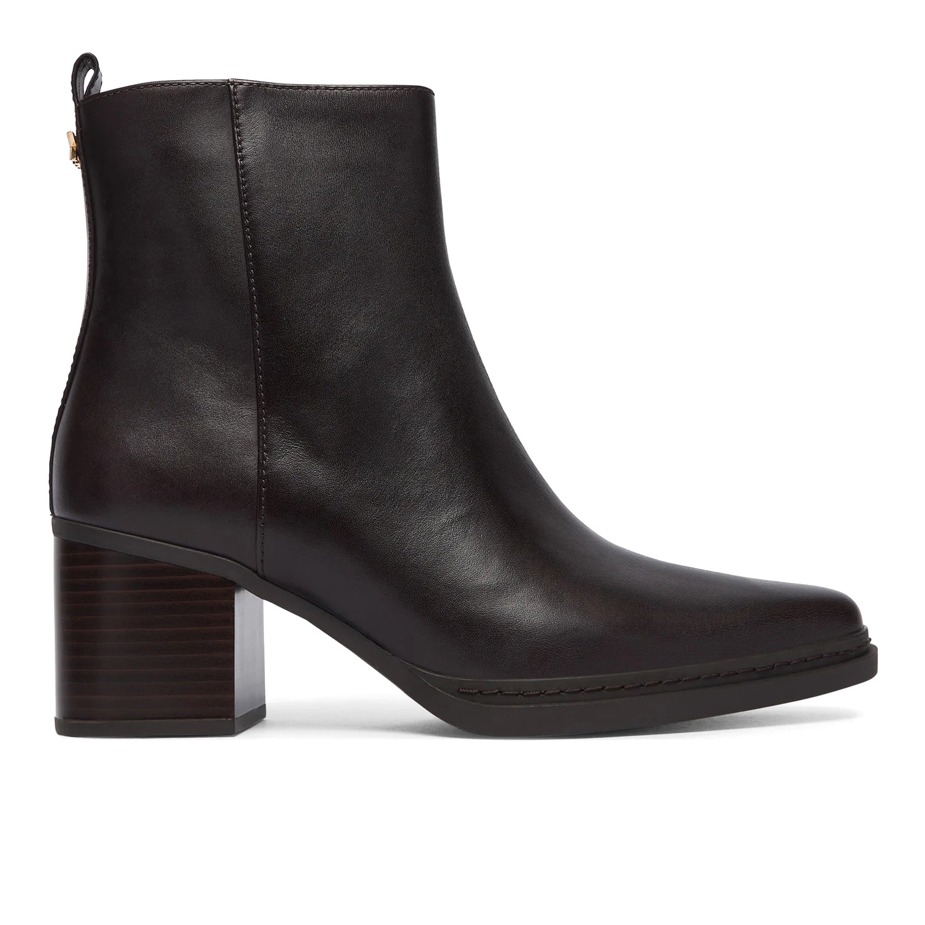 MICHAEL KORS: Michael Kors Lex women's ankle boot in dark brown leather with comfortable heel