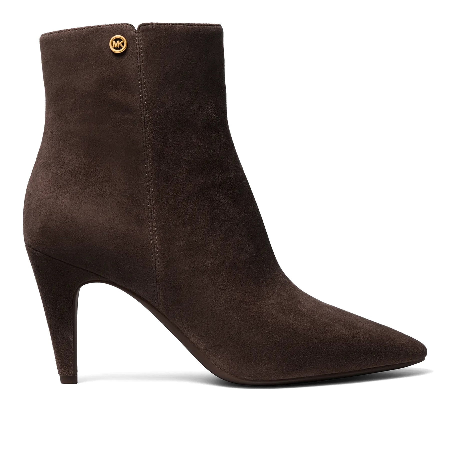 MICHAEL KORS: Daniela women's ankle boot in dark brown suede with mid heel