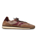 MRP Star: Men's sneakers, Utah model, in brown suede and taupe velour with burgundy inserts