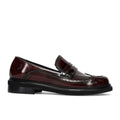 Napoleoni: Women's Bia loafer in burgundy brushed leather with decorative perforations