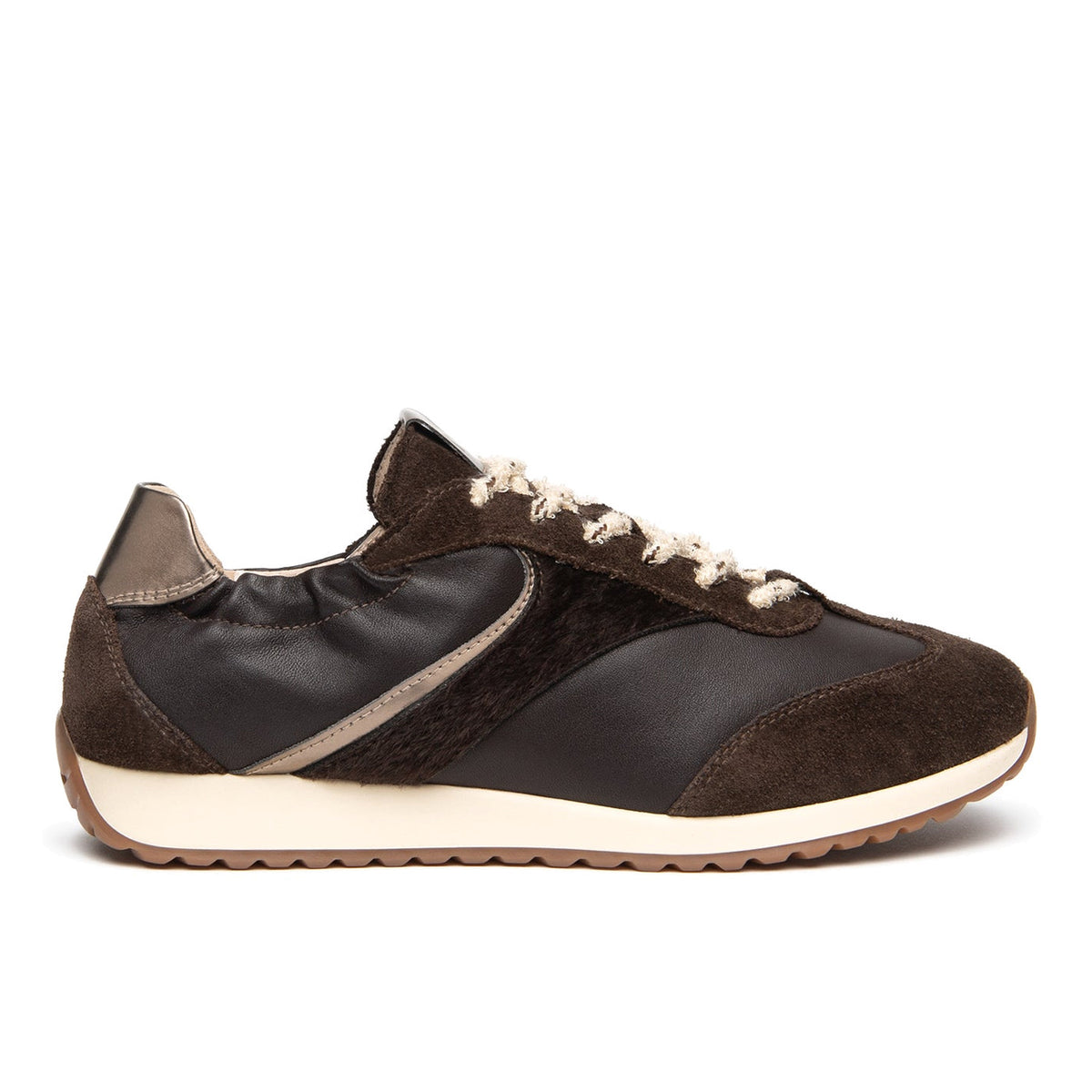 NeroGiardini: Women's casual shoe in soft dark brown leather