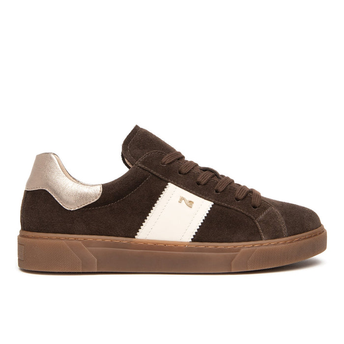 NeroGiardini: Women's sneakers in water-repellent dark brown suede