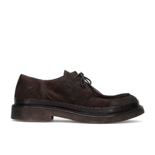 Norwegian lace-up vintage suede dark brown