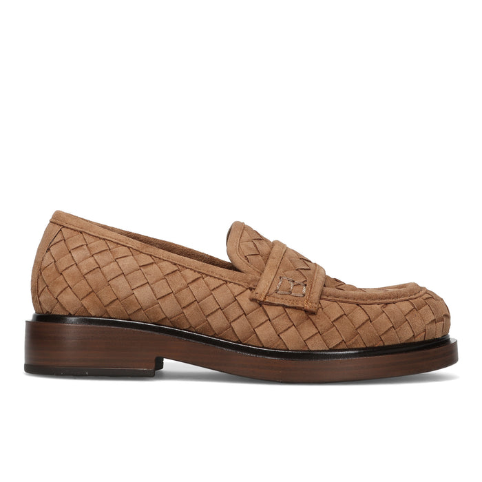 PONS QUINTANA: Seline women's loafer in light brown suede