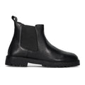 SANGIORGIO: Men's Chelsea boot in black leather with rubber sole