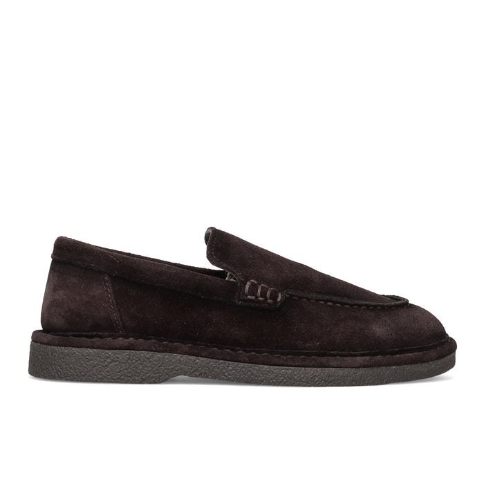 SANGIORGIO: Women's shoe in water-repellent green suede with removable insole