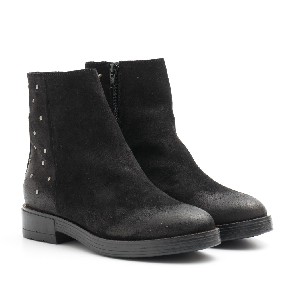 Dei Colli ankle boots in black suede with studs