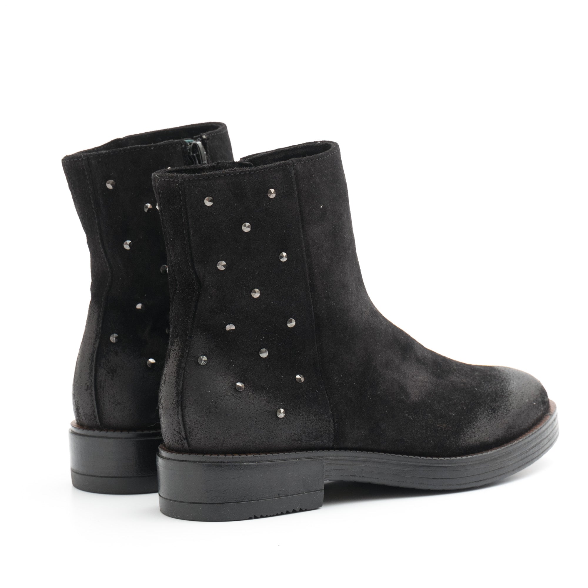 Dei Colli ankle boots in black suede with studs