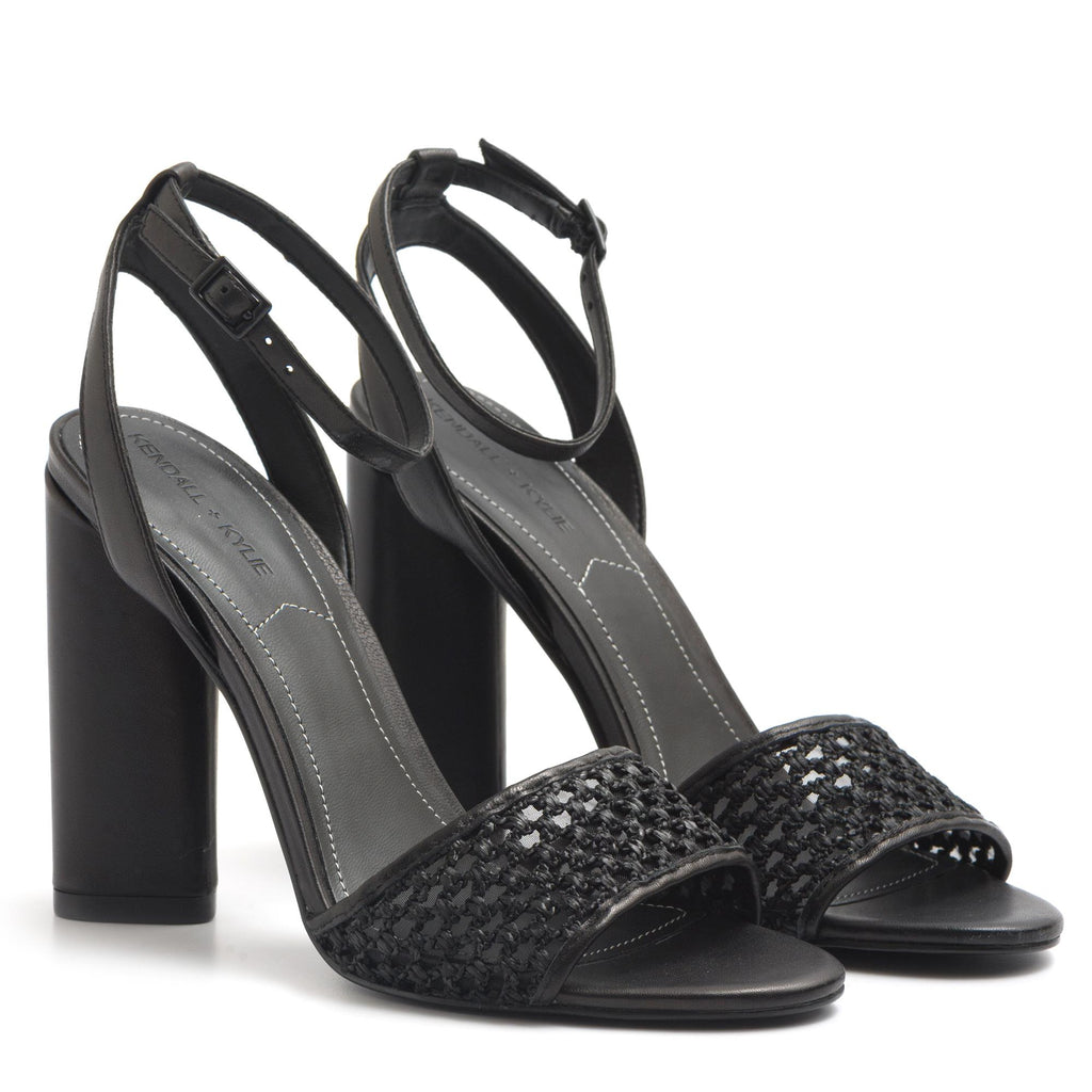 Kendall + Kylie Genna sandal in black with high heel