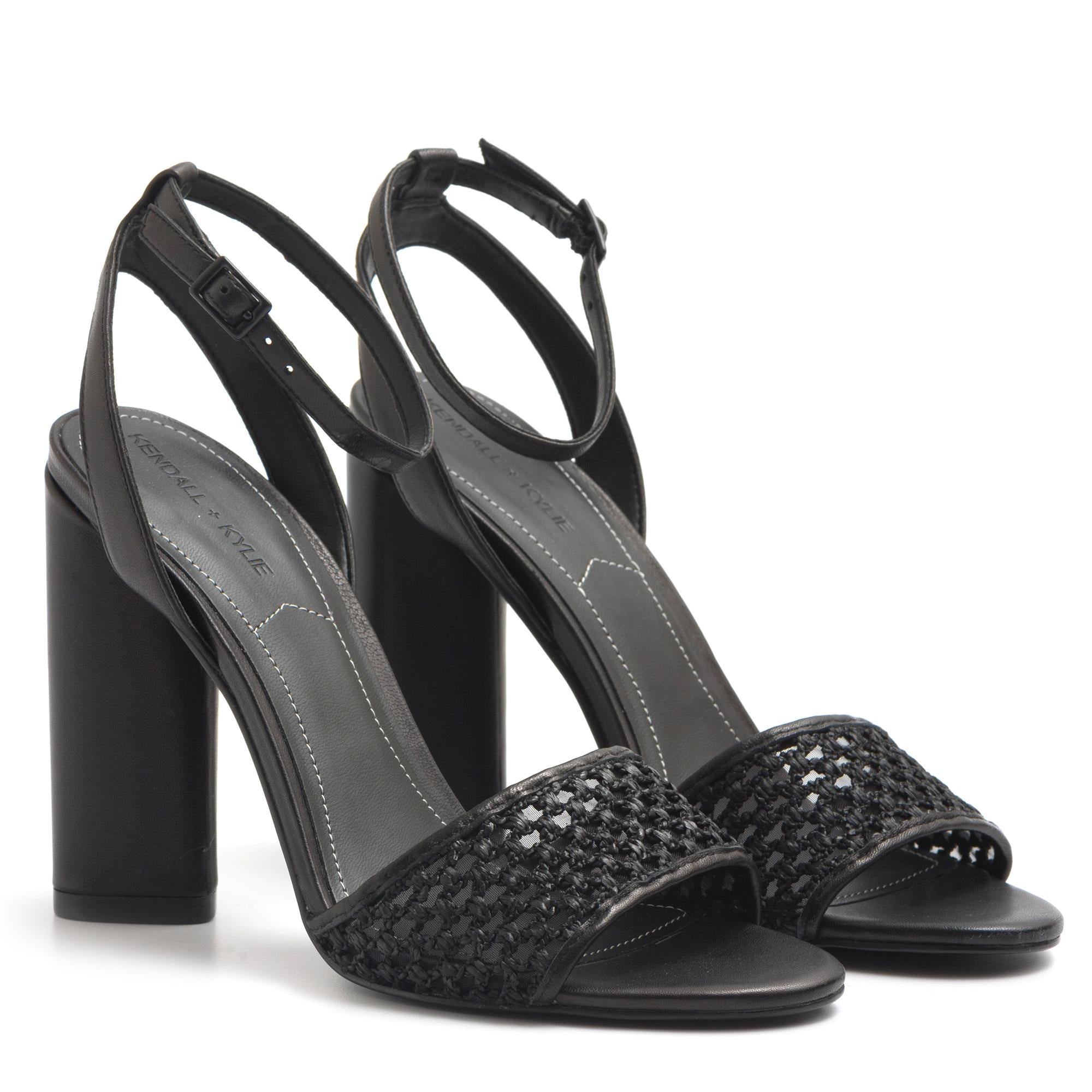 Kendall + Kylie Genna sandal in black with high heel