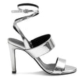 Kendall + Kylie Mikella silver mirror sandals