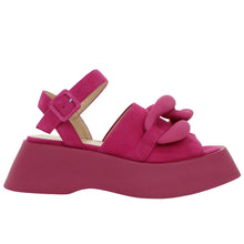 Giampaolo Viozzi Nora W sandal in fuchsia with oversized sole