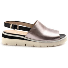 Sangiorgio Wisteria Leather Sandals with Low Wedge
