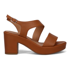 Women's Sangiorgio sandal in leather leather color with medium heel