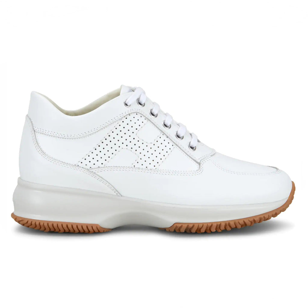 Hogan: Hogan Interactive white women's sneakers with perforated H
