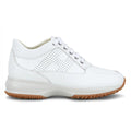 Hogan: Hogan Interactive white women's sneakers with perforated H