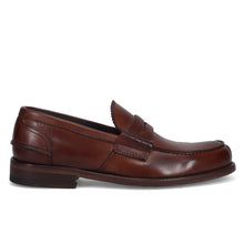 Jerold Wilton college moccasin in brushed brown leather