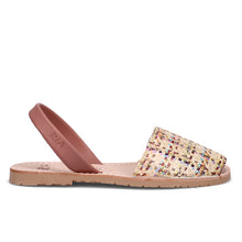 Ria Menorca 27062 multicolor leather and woven raffia Minorcan sandals