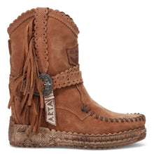 El Vaquero Arya Indian-style ankle boot in brown mou suede with internal wedge