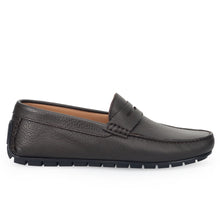 Men's moccasin Sangiorgio in dark brown leather with removable insole