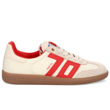 BACK 70 Ghost 25 women's sneakers in ivory and red leather and nylon