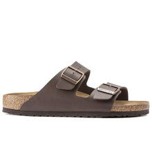 Birkenstock Arizona slide in dark brown birko-flor