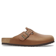 Birkenstock Boston clogs in oiled cognac nubuck leather