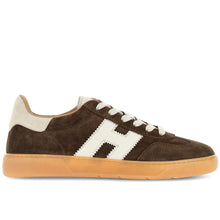 Men's Hogan Cool sneakers in brown suede with white nappa details