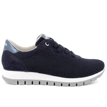 Women's sneakers Igi&Co in blue fabric and suede