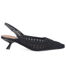 Black crocket slingback