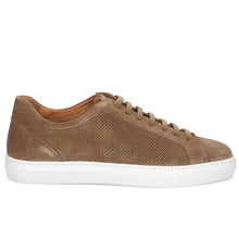 Men's rossano bisconti sneakers in light brown perforated suede