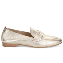 Women's sangiorgio moccasin in gold metallic leather