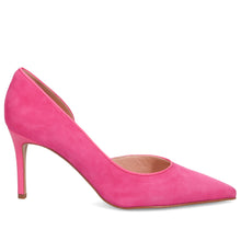 Sangiorgio pink fuchsia suede pumps with mid heel