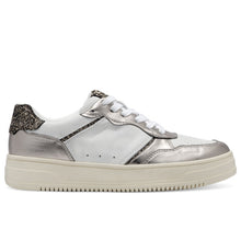 Women's vegan sneaker Tamaris white and silver