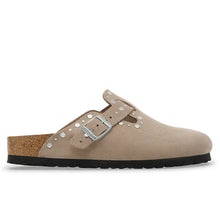 Boston rivets suede taupe