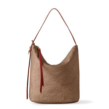 Prive medium bucket beige/red papaya