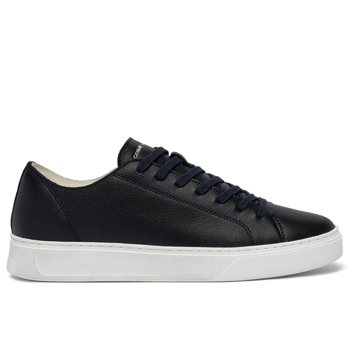 Crime London: Crime London Raw Cut men's sneakers in dark blue raw-cut leather