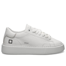 D.A.T.E. Sfera women's sneakers in white leather with double laces