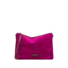 Nora Suede Pouch Bag - Fuchsia