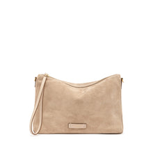 Nora nude suede pouch