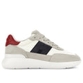 Hogan: Hogan Interactive³ men's sneakers in white, grey, blue and red suede and fabric