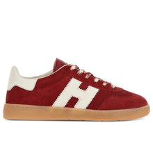 Women's Hogan Cool sneakers in red suede with ivory H