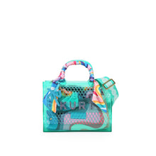 Small jelly pale green tote
