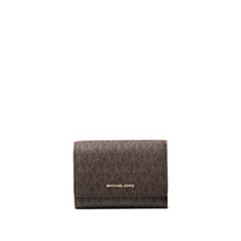 Portafoglio michael kors bryant in ecopelle logata marrone