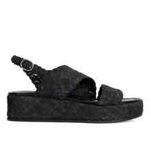 Forli black platform sandal